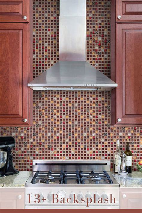 Colorful Glass Backsplash Eye Catching Glass Tiles