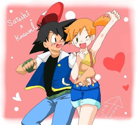 Satoshi And Kasumi Pokeshipping ️ Pokémon Heroes Pokemon Ash And Misty Ash And Misty