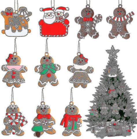 Christmas Tree Decoration Gingerbread Man Piece Set Sale Off