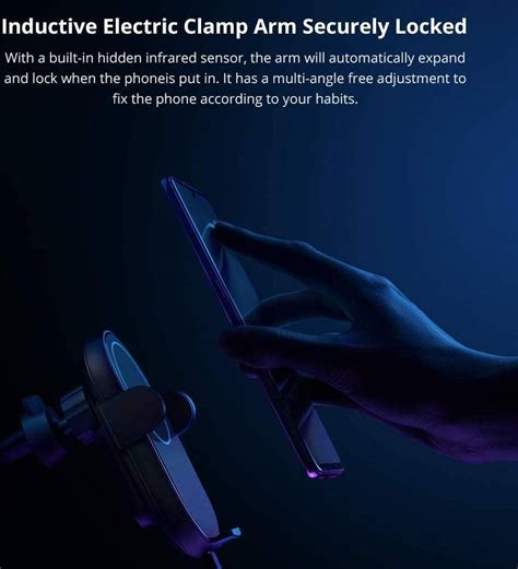 Xiaomi MI 20W Wireless Smart Car Charger, With Electric Grip Sensor ...