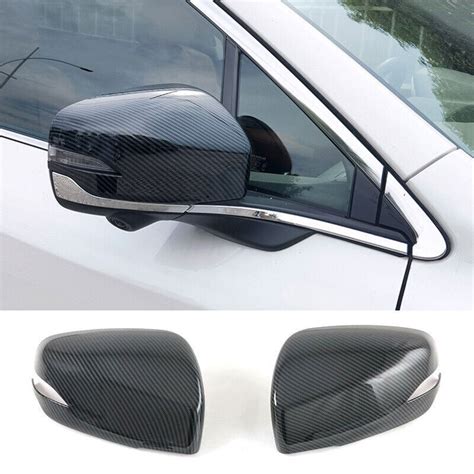 Abs Carbon Fiber Rear View Side Door Mirrors Cover Trim For Subaru