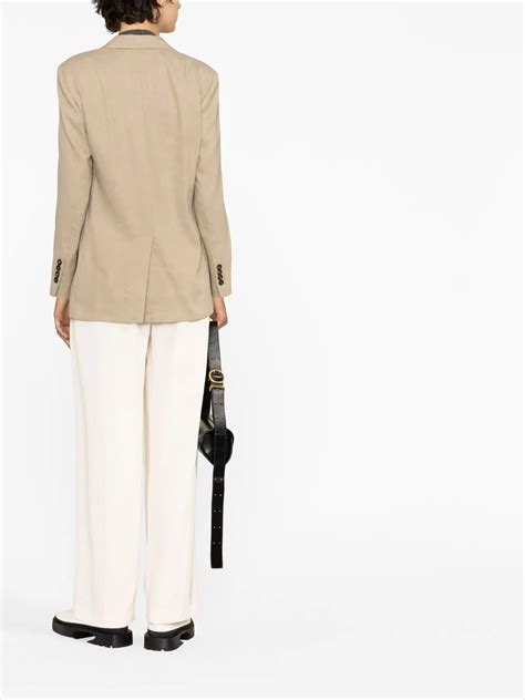 Brunello Cucinelli Double Breasted Blazer In Nude ModeSens
