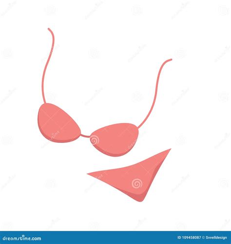 Pink Bikini Wear Illustrationn Stock Vector Illustration Of Symbol Graphic