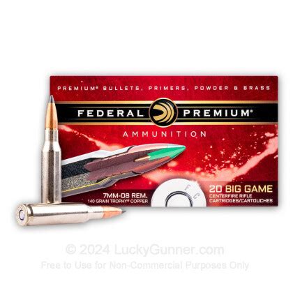 Premium 7mm 08 Rem Ammo For Sale 140 Grain Copper Polymer Tip