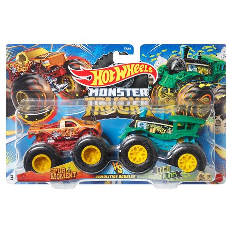 Набір автомоделей Hot Wheels Monster Trucks Spur moment vs Loco punk FYJ HLT купити в