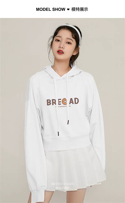模特拍摄 短款连帽卫衣女北斗摄影 站酷zcool