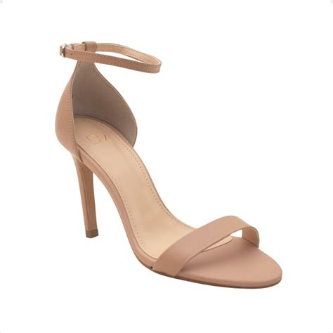 Sandália Salto Alto Fino Feminina Dm Eterna Nude Bege