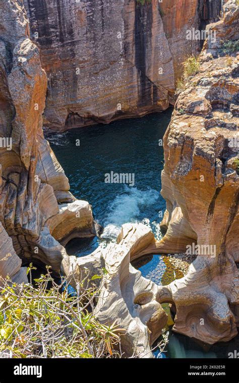 Bourkes Luck Potholes Se Trouve Dans La Réserve De Blyde River Canyon