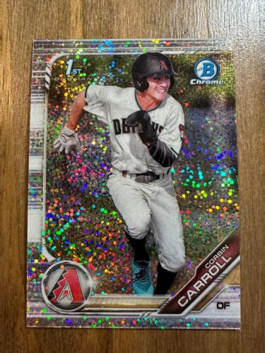 Corbin Carroll Bowman Draft Chrome Sparkles Refractor Rookie Bdc