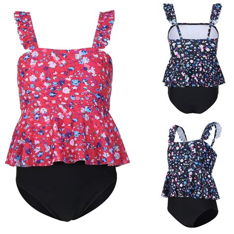 Jacenvly Swimsuit Skirt Girls New Style Girls Summer Fashion Cute Print Bikini Sling Split