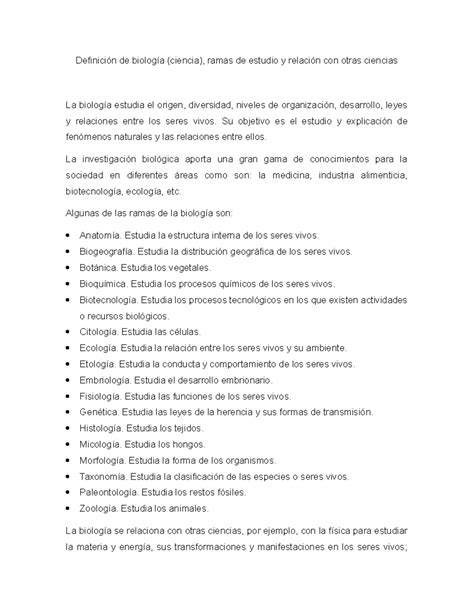 Definicion De Biologia 4