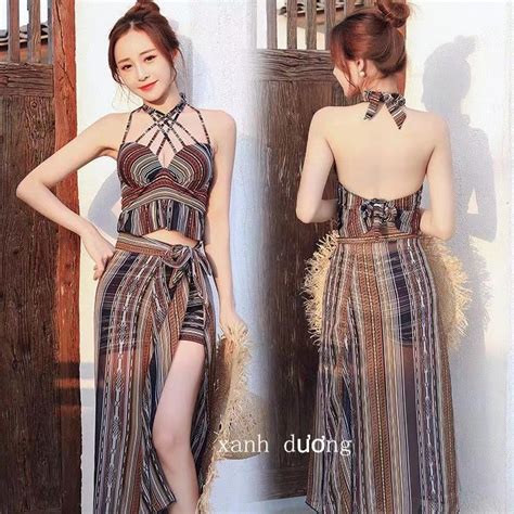 Mua Bộ đồ bơi tắm biển nữ Bikini 3 mảnh kín đáo gợi cảm giá rẻ nhất