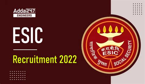 Esic Recruitment Check Esic Vacancy Details Here