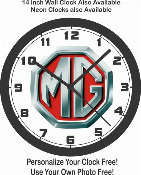 Mg Classic Car Logo Wall Clock Bmw Mercedes Benz Triumph Vw