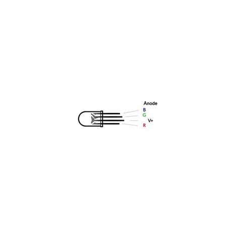 Diode LED 5mm Diffuse RGB Anode Commune AMPUL Eu