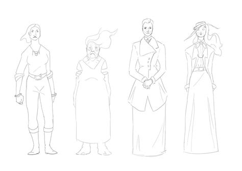 Character Line Up Beauty And Extras By Artofagab On Deviantart