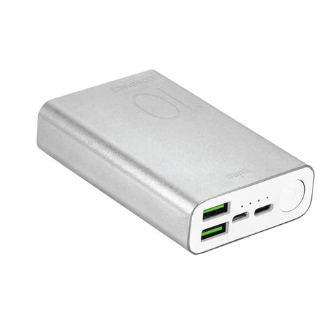 Köp Puro Power Bank 10000mAh 2USB A USB C 15W Silver