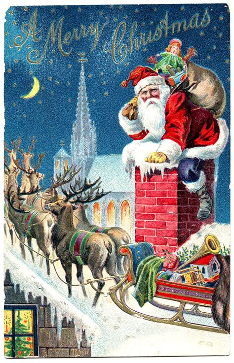 8 Santa Chimney Clipart Images The Graphics Fairy
