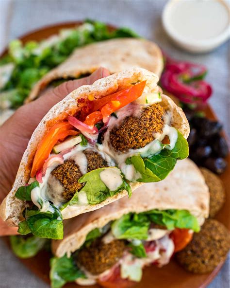 Falafel Pita Sandwich Six Hungry Feet