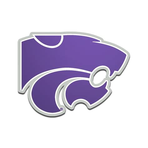 kansas state wildcats metallic freeform logo auto emblem