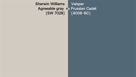 Sherwin Williams Agreeable Gray SW 7029 Vs Valspar Prussian Cadet