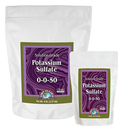 Potassium Sulfate – Down To Earth Fertilizer