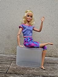 Barbie Made To Move Poup E Articul E Fitness Ultra Flexible Blonde Legging D Grad Rose Et Bleu