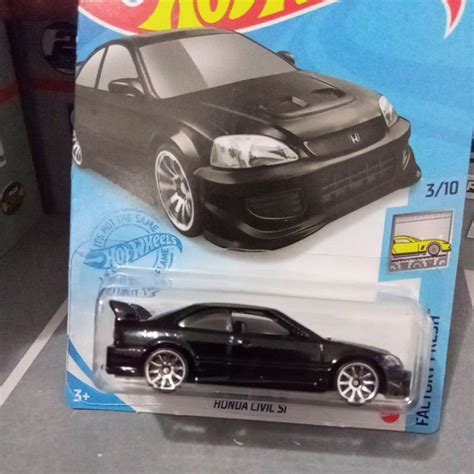 Hot Wheels Honda Civic Si Preto Shopee Brasil