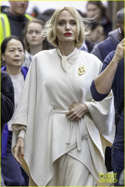 Angelina Jolie Debuts Dramatic Blonde Look While Filming Anxious