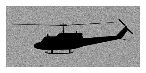 Huey Helicopter Silhouette