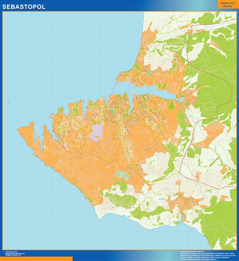 Biggest Sebastopol Map In Ukraine Australia Wall Maps Shopping Online