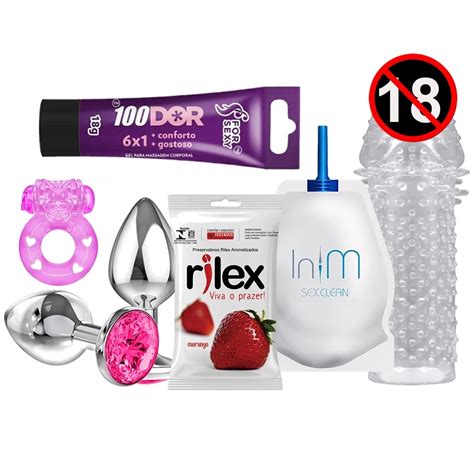 Kit Lubrificante Sexo Anal Plug Anal Capa Peniana Anel Peniano