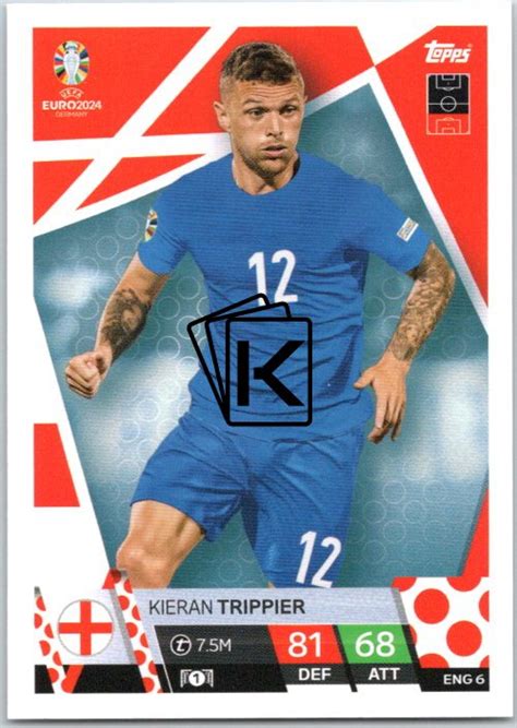 fotbalová karta Topps Match Attax EURO 2024 ENG6 Kieran Trippier