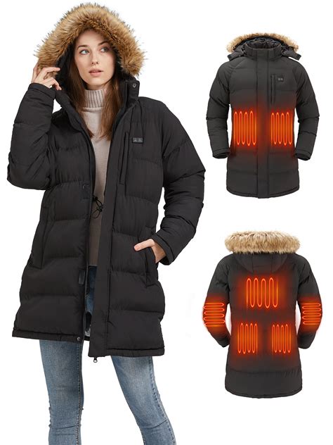 TRUNYAQI Heated Jackets for Women,Winter Short Jacket Women Coat,Women