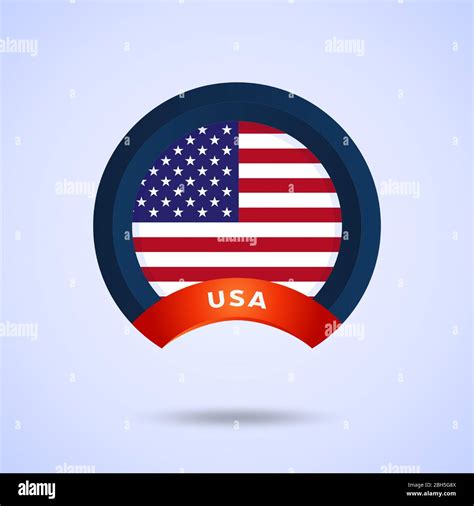 circle american flag vector image  american flag illustration united