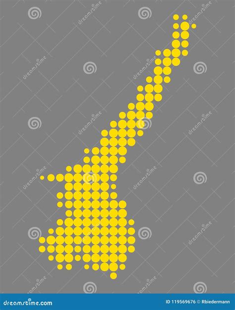 Map Of Lake Garda Stock Vector Illustration Of Dotted