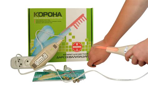 Апарат Дарсонваль преміум класу "Корона-05" в коробці (4 електрода ...