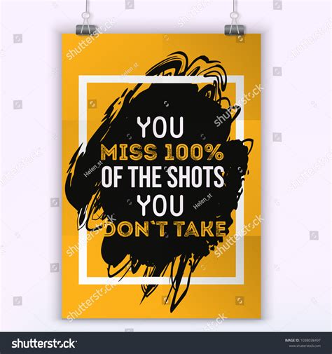You Miss 100 Percent Shots You Stock Vector (Royalty Free) 1038038497