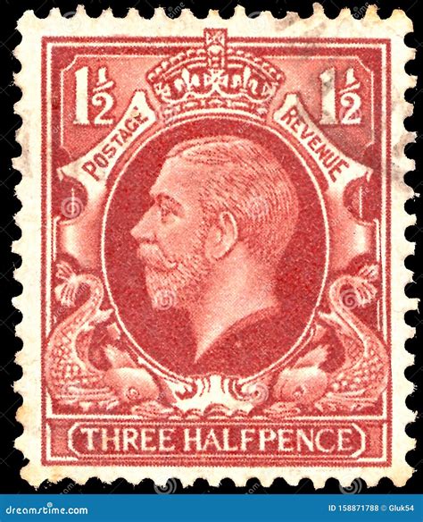 British Postage Stamp with the Image of King George of Great Britain ...