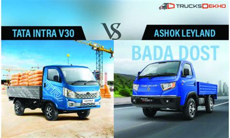 Tata Intra V Vs Ashok Leyland Bada Dost Specs Comparison Trucks