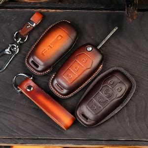 Leather Key Fob Cover Ford Flip Key Fits Ranger Maverick Explorer