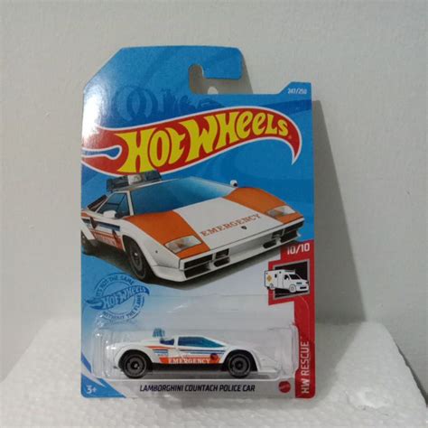 Hot Wheels Lamborghini Countach Police Car RTH Shopee Malaysia