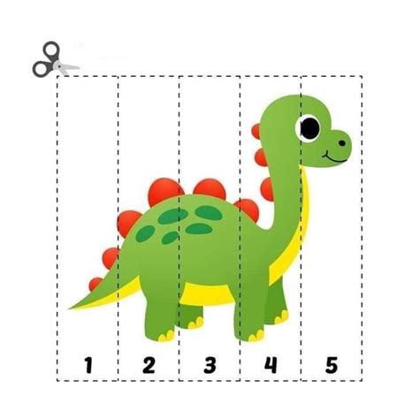 A Cut Out Image Of A Dinosaur With Scissors