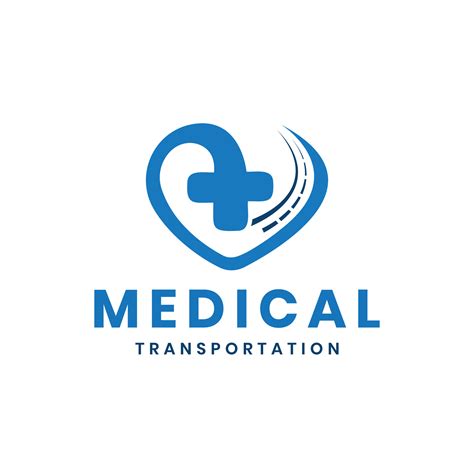 Medical transportation logo design modern and minimal concept for