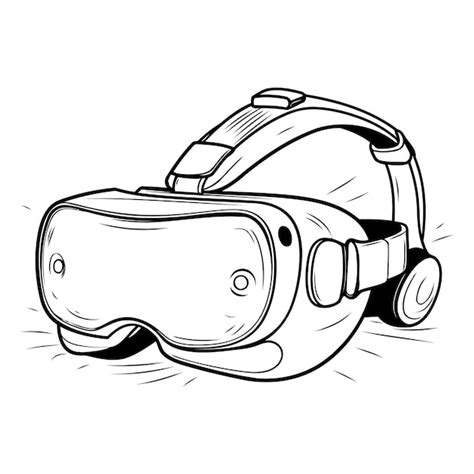 Premium Vector Sketch Of A Virtual Reality Glasses Isolated On A