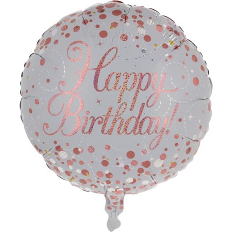 Oaktree Uk Rose Gold Happy Birthday Foil Balloon 45 7cm Balloons