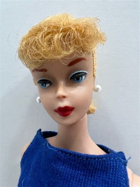 Vintage Mattel 5 Blonde Ponytail Barbie Doll 1961w Huge Red Etsy