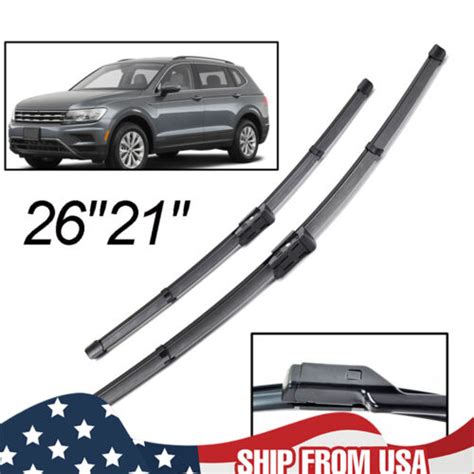 Pair Front Window Windshield Wiper Blades Set For VW Tiguan II MK2 2018