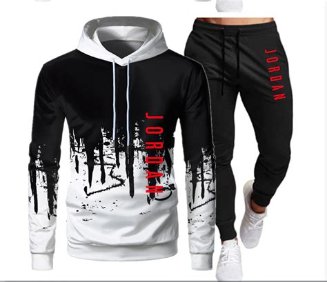 Casual Men Sets Clothing Fashion Tracksuit Casual Sportsuit Hoodies