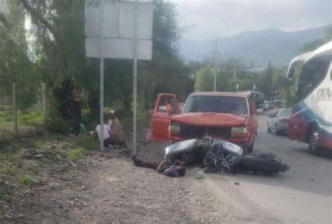 Accidente En Zimap N Mujer Lesionada En Choque Entre Camioneta Y Moto